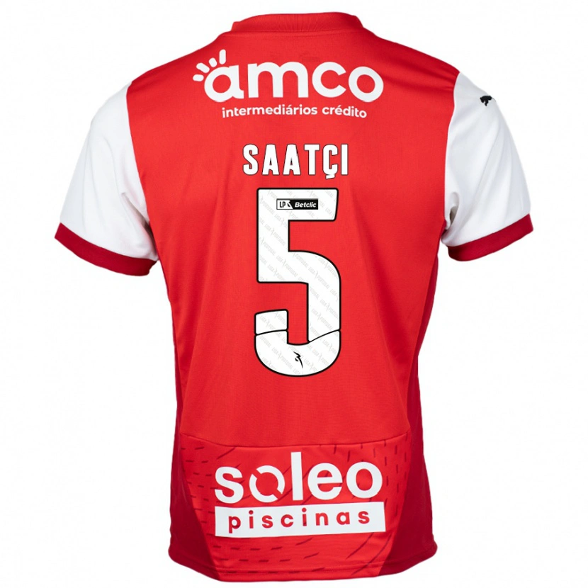 Danxen Hombre Camiseta Serdar Saatçı #5 Rojo Blanco 1ª Equipación 2024/25 La Camisa