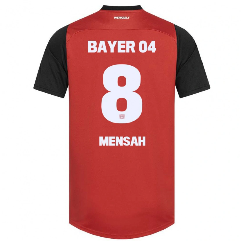 Danxen Hombre Camiseta Naba Mensah #8 Rojo Negro 1ª Equipación 2024/25 La Camisa