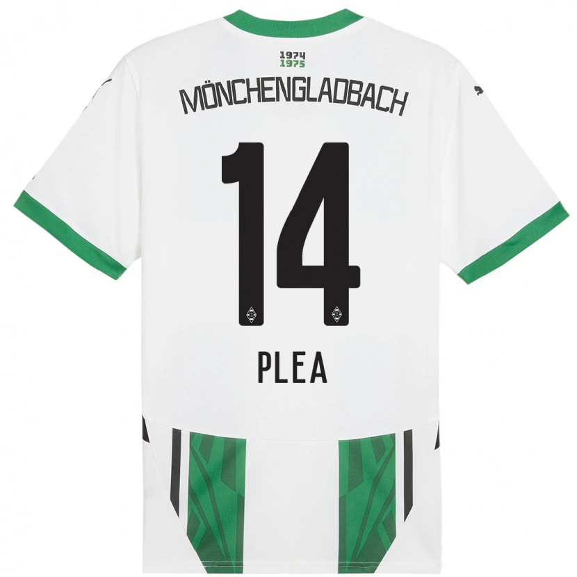 Danxen Hombre Camiseta Alassane Plea #14 Blanco Verde 1ª Equipación 2024/25 La Camisa