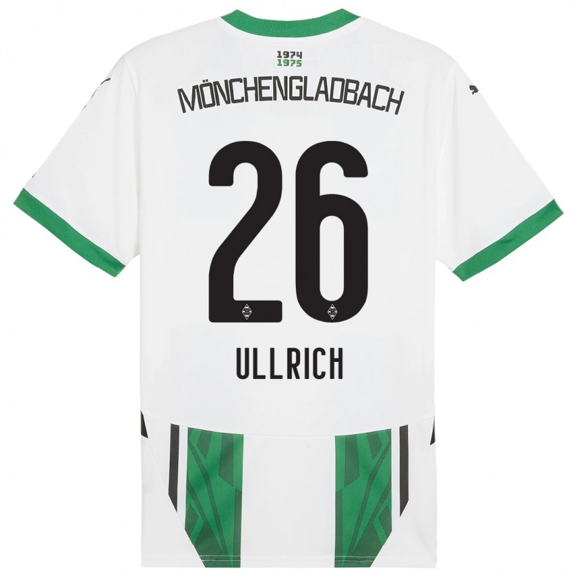 Danxen Hombre Camiseta Lukas Ullrich #26 Blanco Verde 1ª Equipación 2024/25 La Camisa