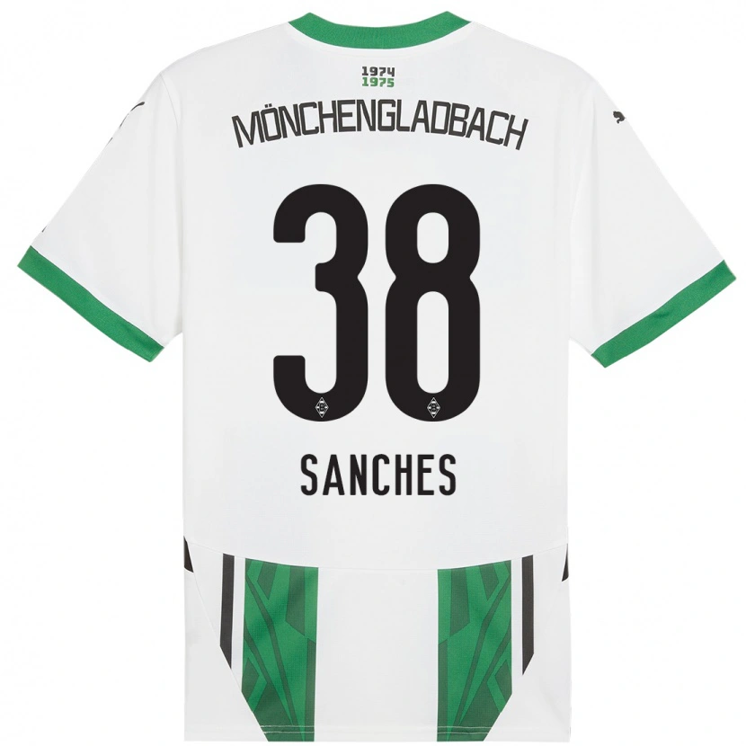 Danxen Hombre Camiseta Yvandro Borges Sanches #38 Blanco Verde 1ª Equipación 2024/25 La Camisa