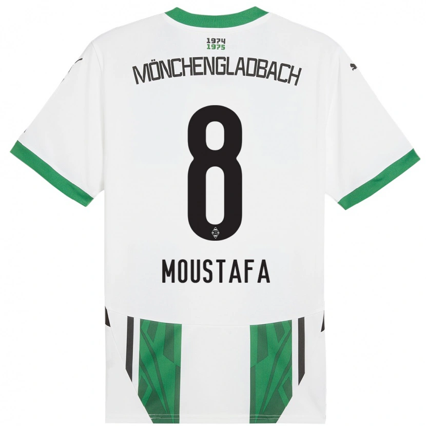 Danxen Hombre Camiseta Moustafa Moustafa #8 Blanco Verde 1ª Equipación 2024/25 La Camisa