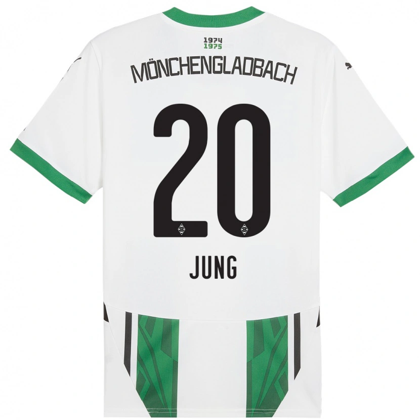Danxen Hombre Camiseta In-Gyom Jung #20 Blanco Verde 1ª Equipación 2024/25 La Camisa