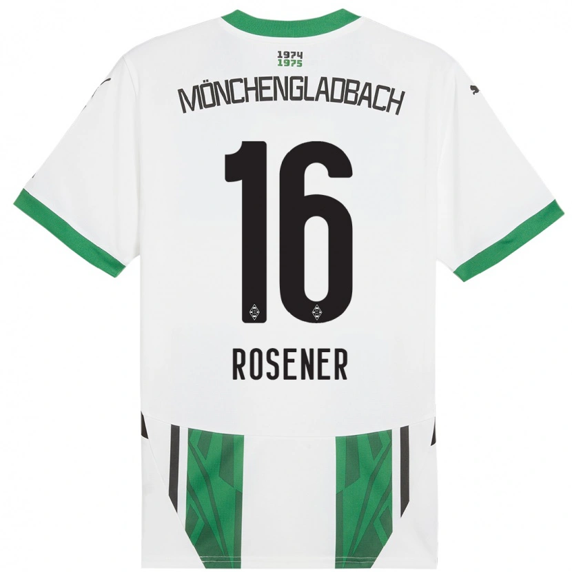Danxen Hombre Camiseta Chiara Rösener #16 Blanco Verde 1ª Equipación 2024/25 La Camisa