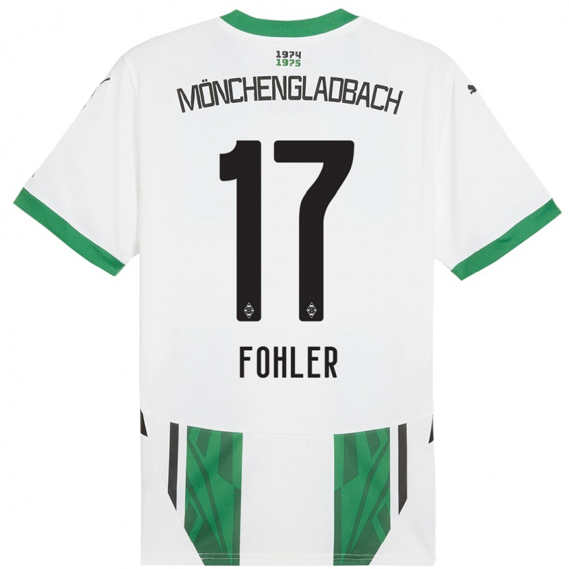 Danxen Hombre Camiseta Selma Fohler #17 Blanco Verde 1ª Equipación 2024/25 La Camisa