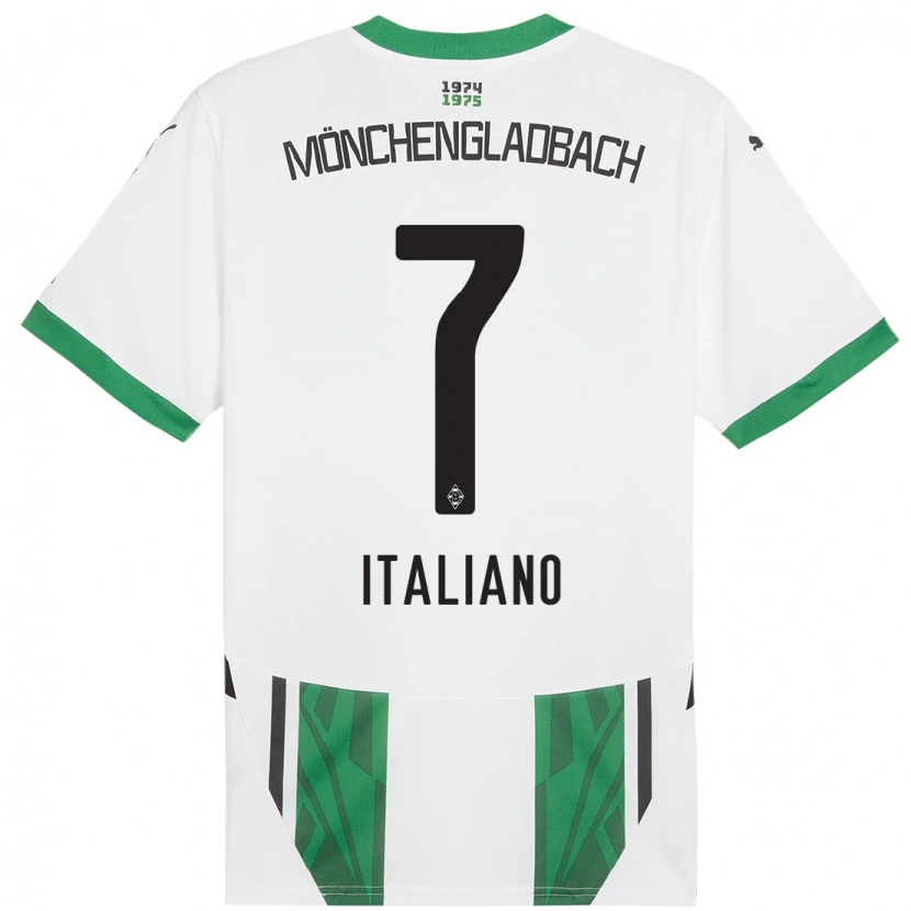 Danxen Hombre Camiseta Jacob Italiano #7 Blanco Verde 1ª Equipación 2024/25 La Camisa