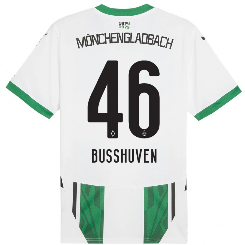 Danxen Hombre Camiseta Alina Busshuven #46 Blanco Verde 1ª Equipación 2024/25 La Camisa