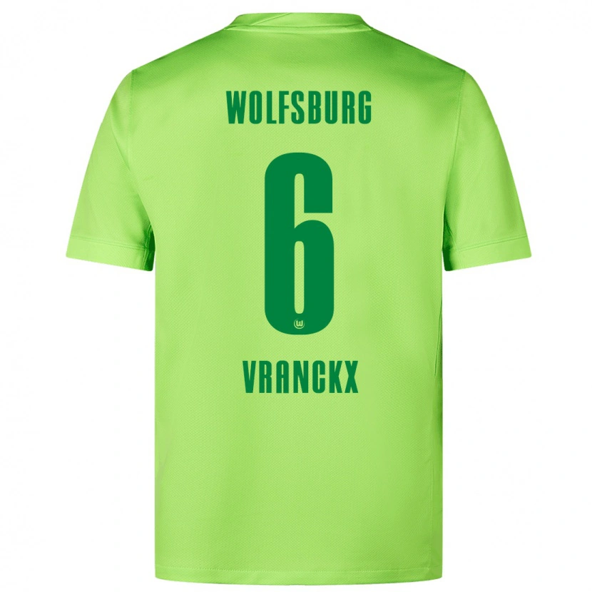 Danxen Hombre Camiseta Aster Vranckx #6 Verde Fluorescente 1ª Equipación 2024/25 La Camisa