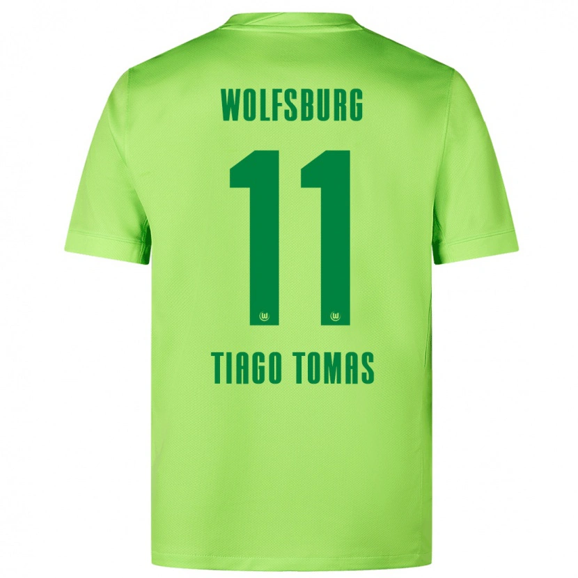 Danxen Hombre Camiseta Tiago Tomás #11 Verde Fluorescente 1ª Equipación 2024/25 La Camisa