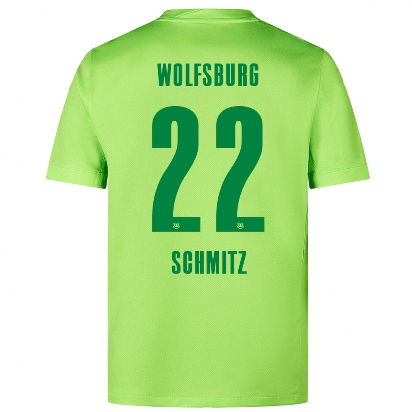 Danxen Hombre Camiseta Lisa Schmitz #22 Verde Fluorescente 1ª Equipación 2024/25 La Camisa