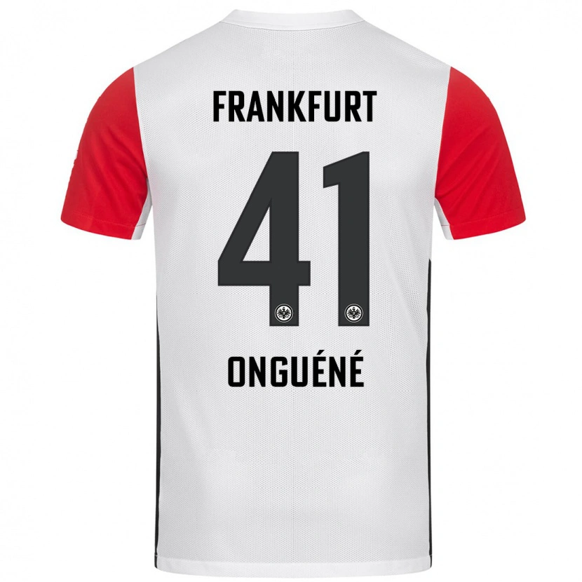 Danxen Hombre Camiseta Jérôme Onguéné #41 Blanco Rojo 1ª Equipación 2024/25 La Camisa