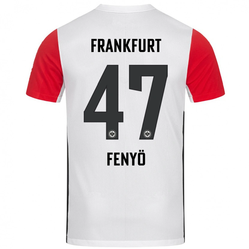 Danxen Hombre Camiseta Noah Fenyő #47 Blanco Rojo 1ª Equipación 2024/25 La Camisa