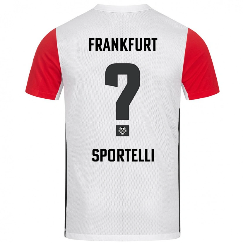 Danxen Hombre Camiseta Flavio Sportelli #0 Blanco Rojo 1ª Equipación 2024/25 La Camisa