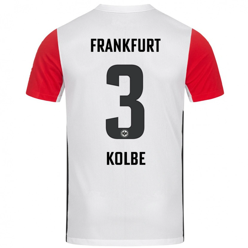Danxen Hombre Camiseta Louis Kolbe #3 Blanco Rojo 1ª Equipación 2024/25 La Camisa