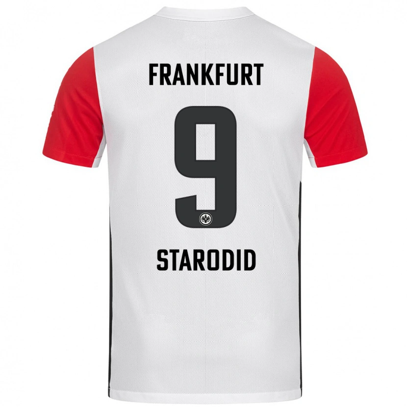 Danxen Hombre Camiseta Daniel Starodid #9 Blanco Rojo 1ª Equipación 2024/25 La Camisa