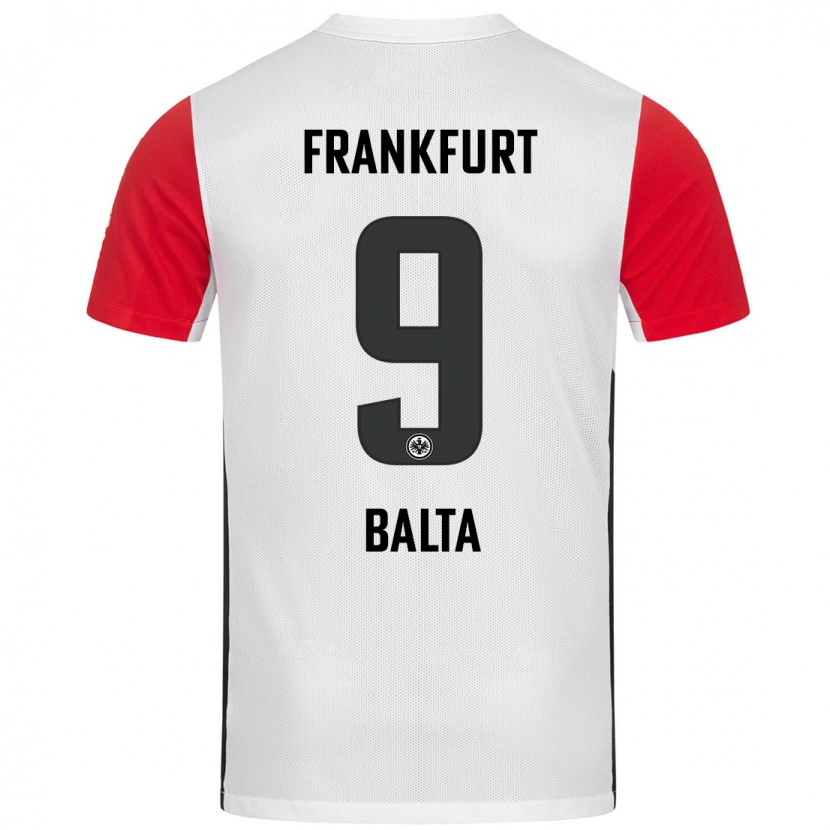 Danxen Hombre Camiseta Sahin Balta #9 Blanco Rojo 1ª Equipación 2024/25 La Camisa