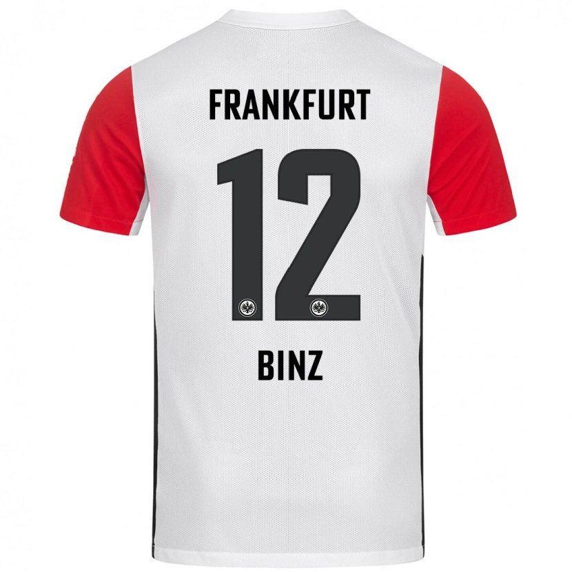 Danxen Hombre Camiseta Sam Binz #12 Blanco Rojo 1ª Equipación 2024/25 La Camisa