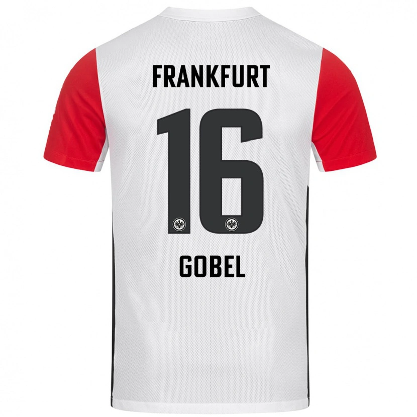 Danxen Hombre Camiseta Marlon Göbel #16 Blanco Rojo 1ª Equipación 2024/25 La Camisa