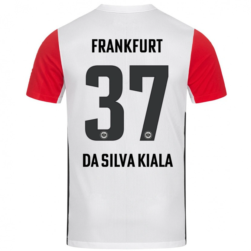 Danxen Hombre Camiseta Joel Da Silva Kiala #37 Blanco Rojo 1ª Equipación 2024/25 La Camisa