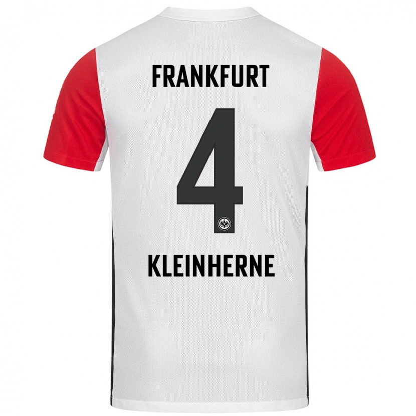 Danxen Hombre Camiseta Sophia Kleinherne #4 Blanco Rojo 1ª Equipación 2024/25 La Camisa