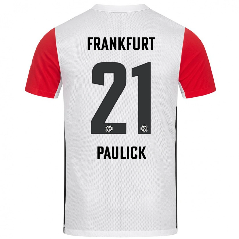 Danxen Hombre Camiseta Lea Paulick #21 Blanco Rojo 1ª Equipación 2024/25 La Camisa