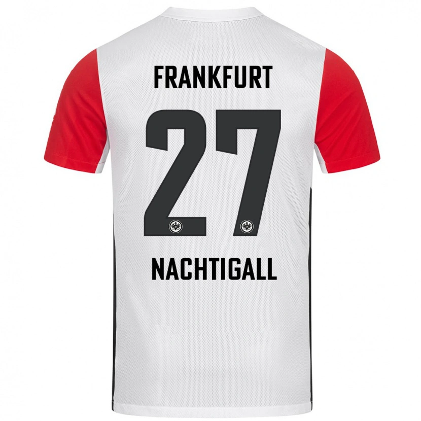 Danxen Hombre Camiseta Sophie Nachtigall #27 Blanco Rojo 1ª Equipación 2024/25 La Camisa