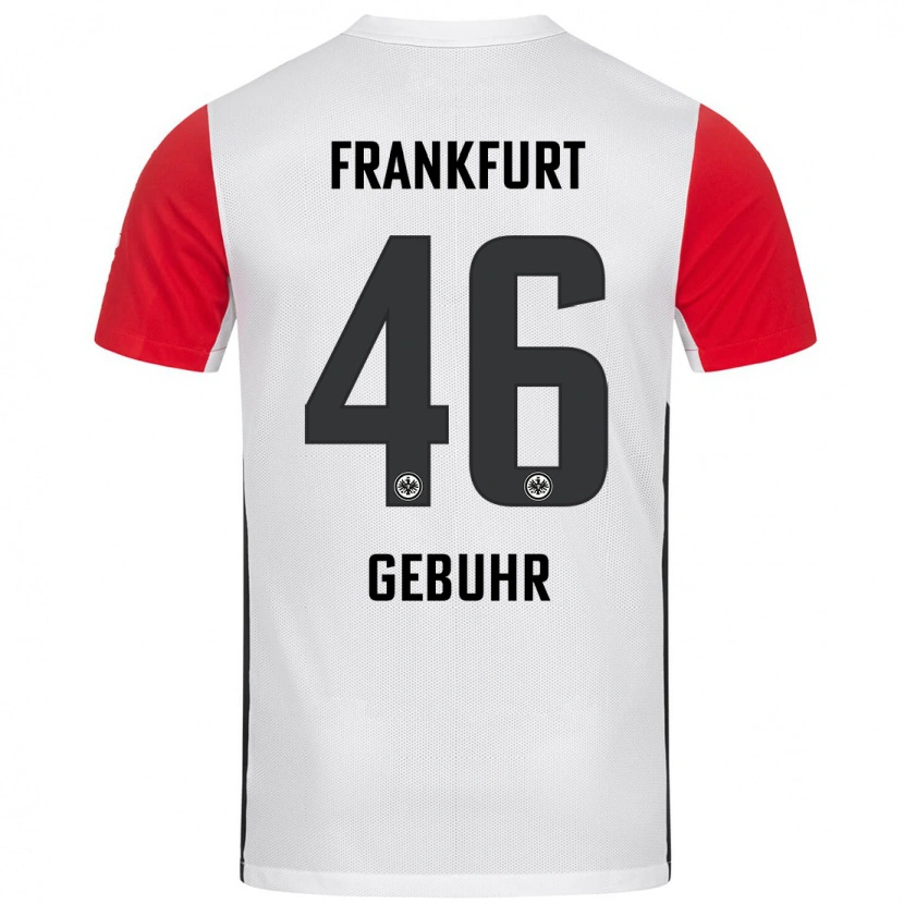 Danxen Hombre Camiseta Dario Gebuhr #46 Blanco Rojo 1ª Equipación 2024/25 La Camisa