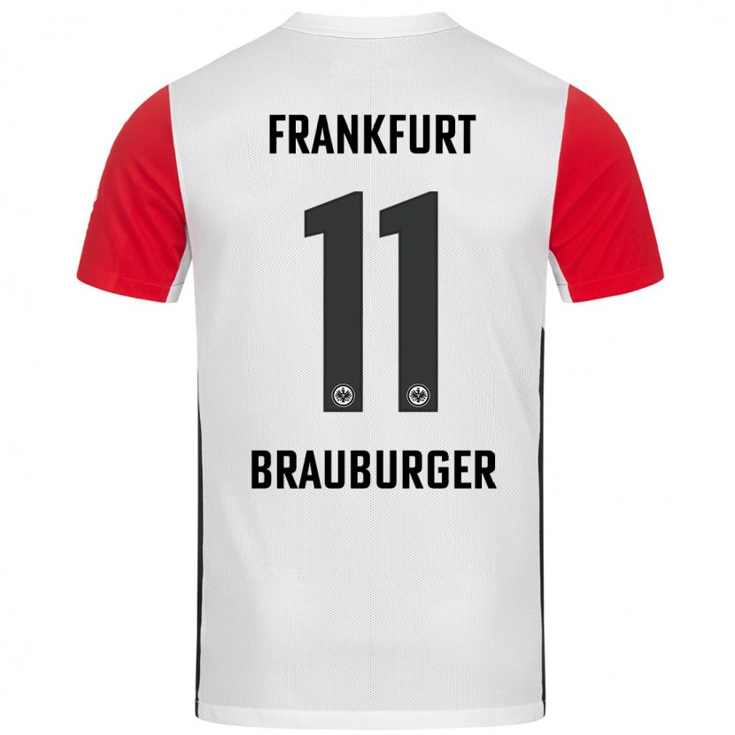 Danxen Hombre Camiseta Maximilian Brauburger #11 Blanco Rojo 1ª Equipación 2024/25 La Camisa