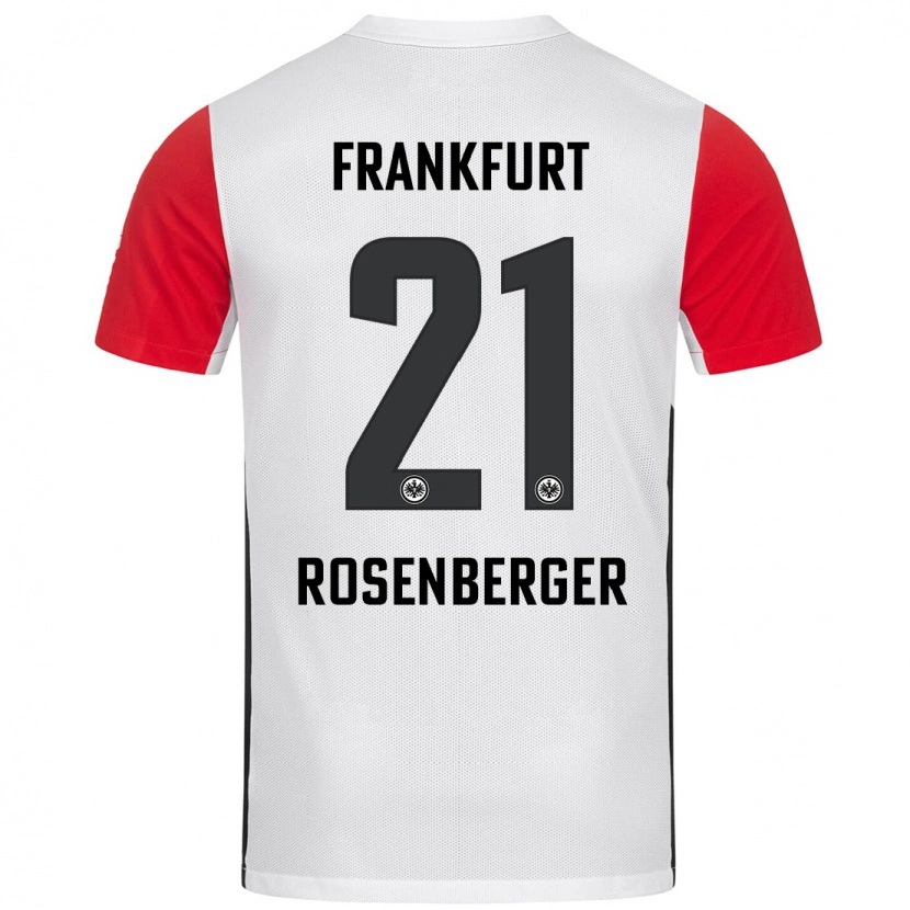 Danxen Hombre Camiseta Robin Rosenberger #21 Blanco Rojo 1ª Equipación 2024/25 La Camisa