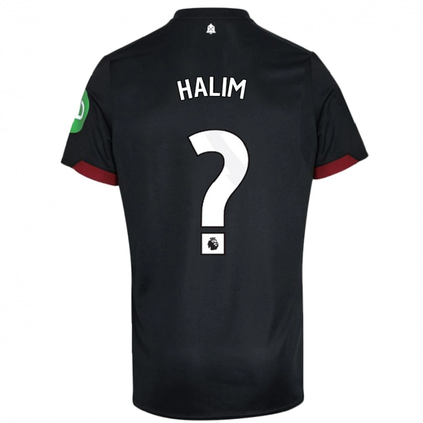 Danxen Hombre Camiseta Mehmet Halim #0 Negro Blanco 2ª Equipación 2024/25 La Camisa