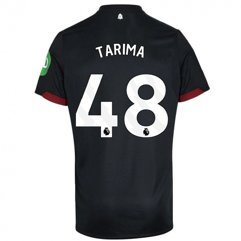 Danxen Hombre Camiseta Sean Tarima #48 Negro Blanco 2ª Equipación 2024/25 La Camisa