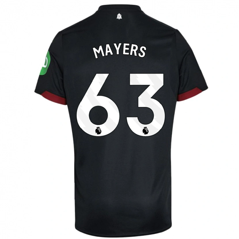Danxen Hombre Camiseta Ezra Mayers #63 Negro Blanco 2ª Equipación 2024/25 La Camisa