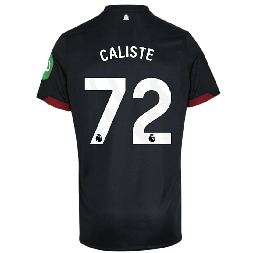 Danxen Hombre Camiseta Gabriel Caliste #72 Negro Blanco 2ª Equipación 2024/25 La Camisa