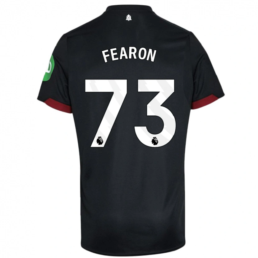 Danxen Hombre Camiseta Preston Fearon #73 Negro Blanco 2ª Equipación 2024/25 La Camisa