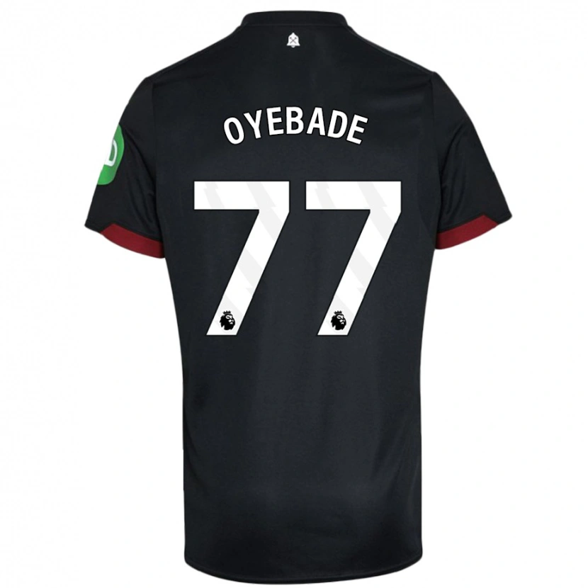 Danxen Hombre Camiseta Rayan Oyebade #77 Negro Blanco 2ª Equipación 2024/25 La Camisa