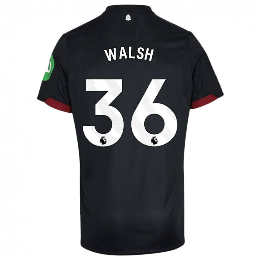 Danxen Hombre Camiseta Soraya Walsh #36 Negro Blanco 2ª Equipación 2024/25 La Camisa