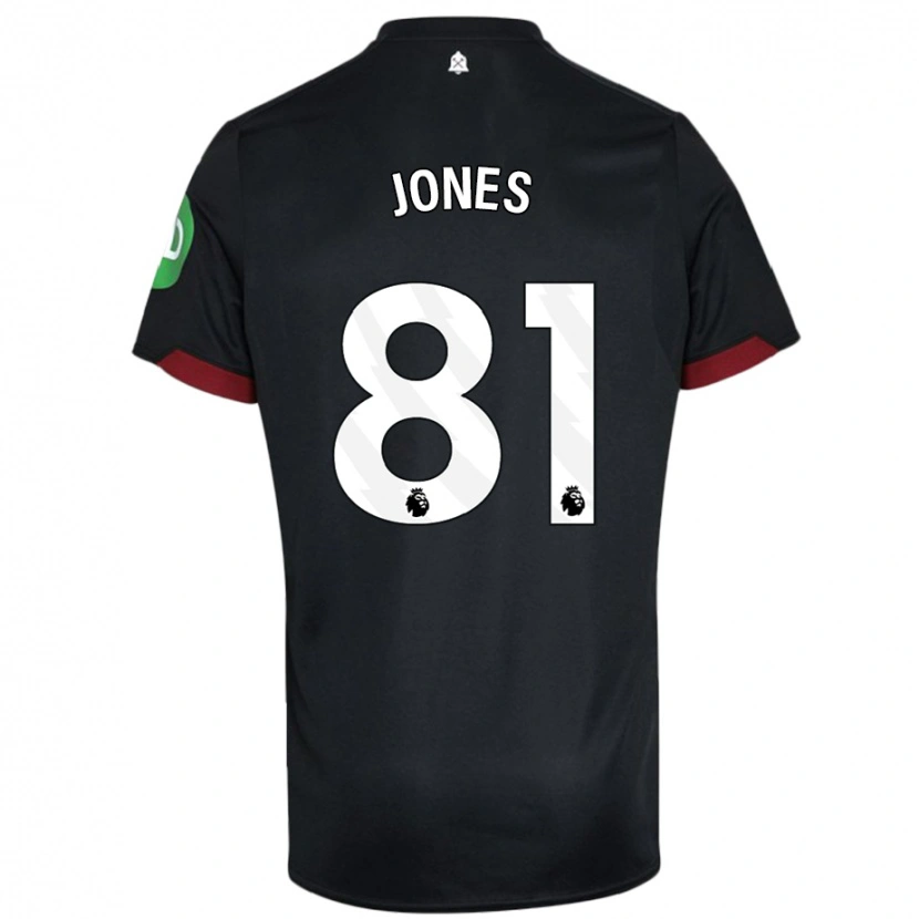 Danxen Hombre Camiseta Liam Jones #81 Negro Blanco 2ª Equipación 2024/25 La Camisa