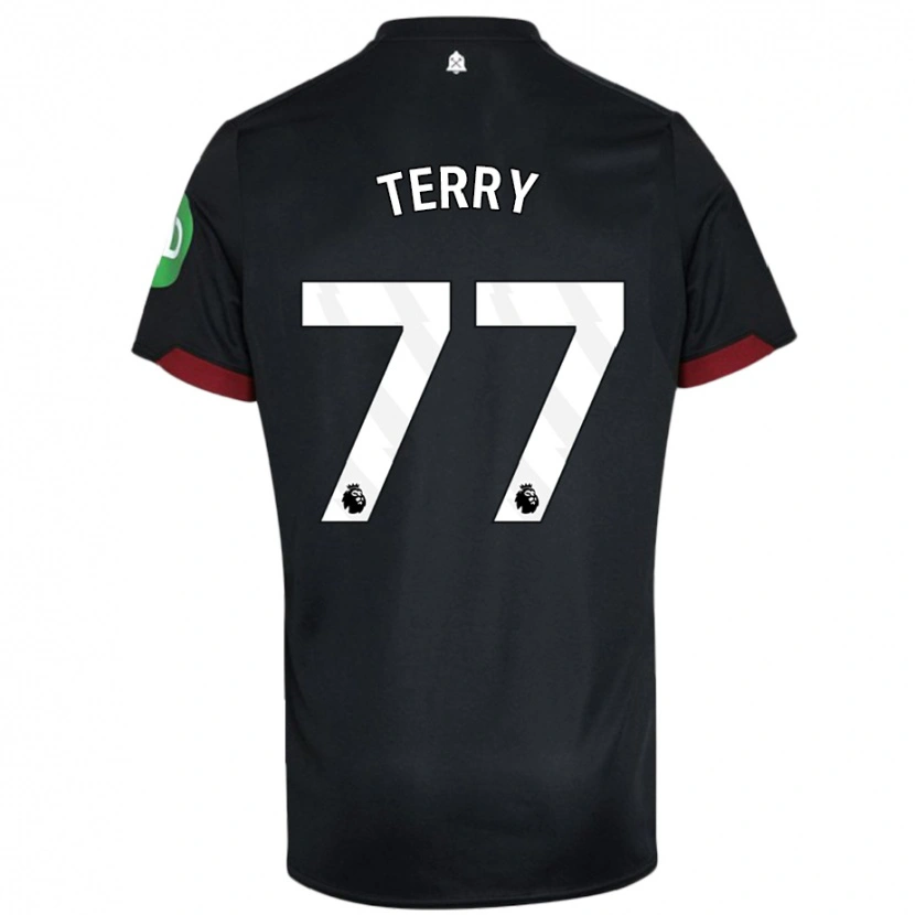 Danxen Hombre Camiseta Mason Terry #77 Negro Blanco 2ª Equipación 2024/25 La Camisa