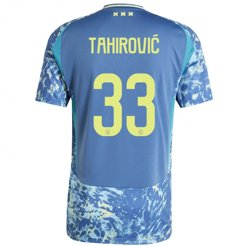 Danxen Hombre Camiseta Benjamin Tahirovic #33 Gris Azul Amarillo 2ª Equipación 2024/25 La Camisa