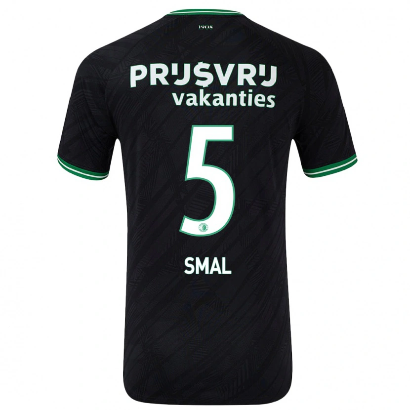 Danxen Hombre Camiseta Gijs Smal #5 Negro Verde 2ª Equipación 2024/25 La Camisa
