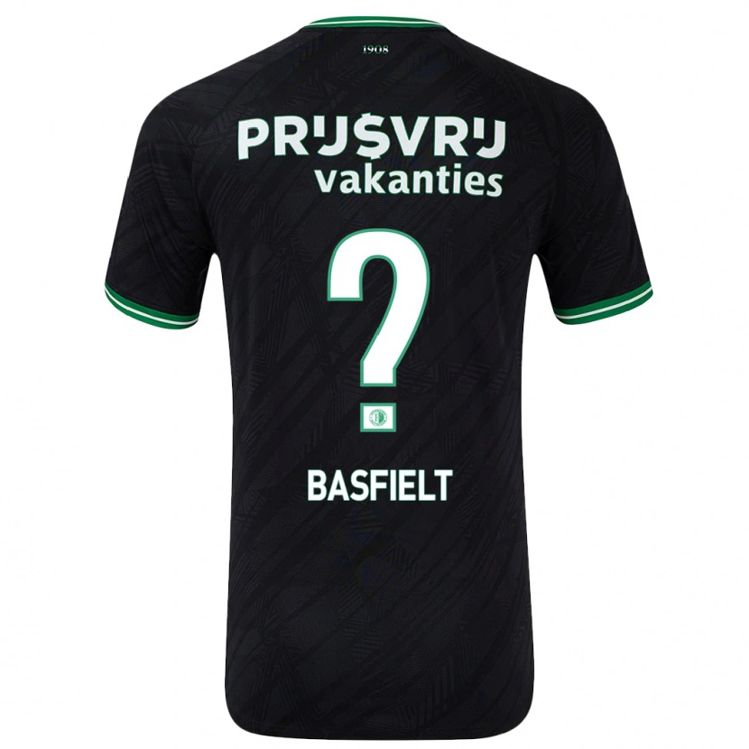 Danxen Hombre Camiseta Jessy Basfielt #0 Negro Verde 2ª Equipación 2024/25 La Camisa