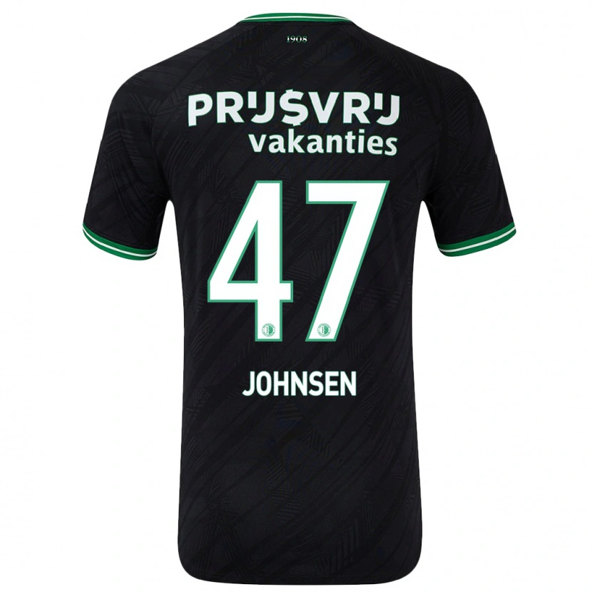 Danxen Hombre Camiseta Mikael Torset Johnsen #47 Negro Verde 2ª Equipación 2024/25 La Camisa