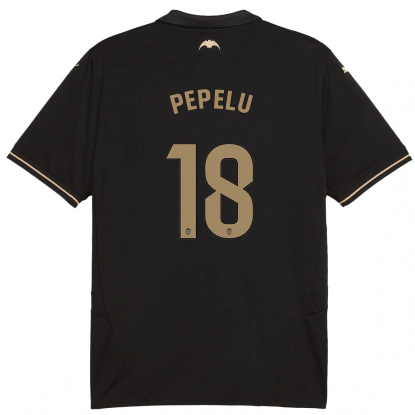 Danxen Hombre Camiseta Pepelu #18 Negro 2ª Equipación 2024/25 La Camisa