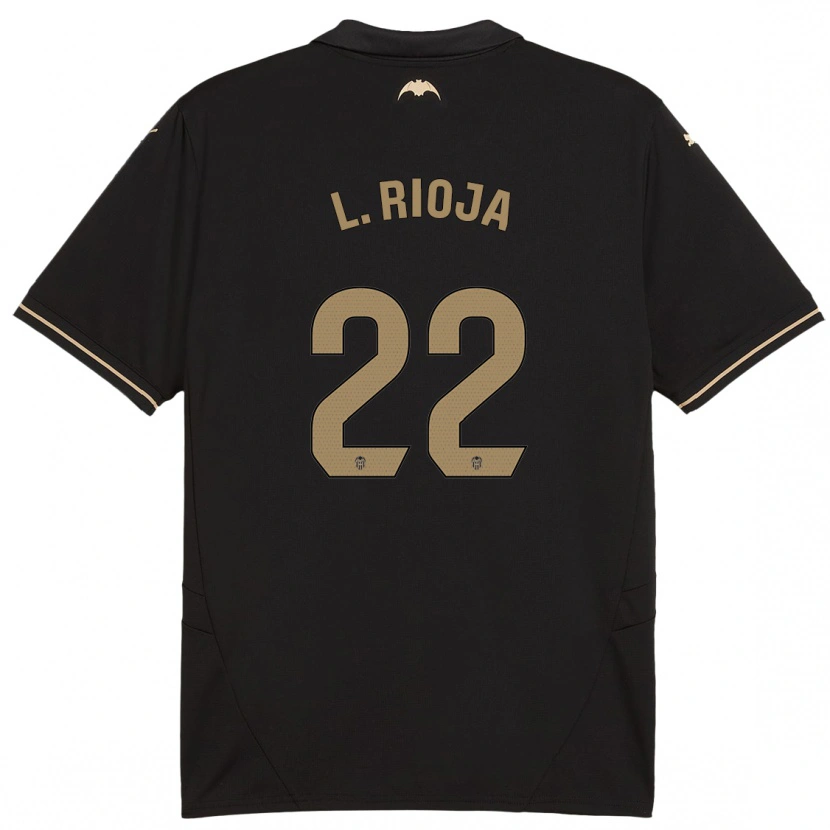 Danxen Hombre Camiseta Luis Rioja #22 Negro 2ª Equipación 2024/25 La Camisa