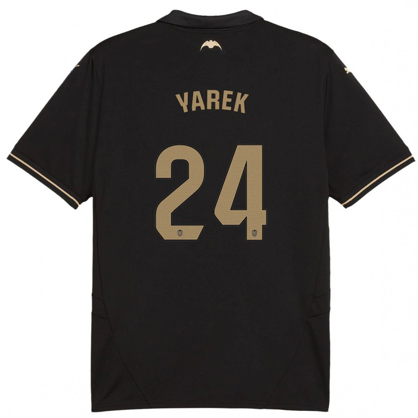 Danxen Hombre Camiseta Yarek Gasiorowski #24 Negro 2ª Equipación 2024/25 La Camisa