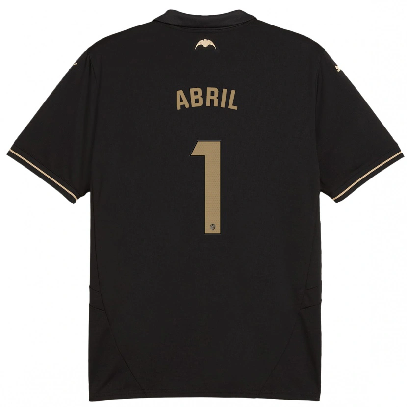 Danxen Hombre Camiseta Vicent Abril #1 Negro 2ª Equipación 2024/25 La Camisa