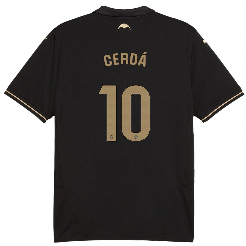 Danxen Hombre Camiseta Alex Cerdá #10 Negro 2ª Equipación 2024/25 La Camisa