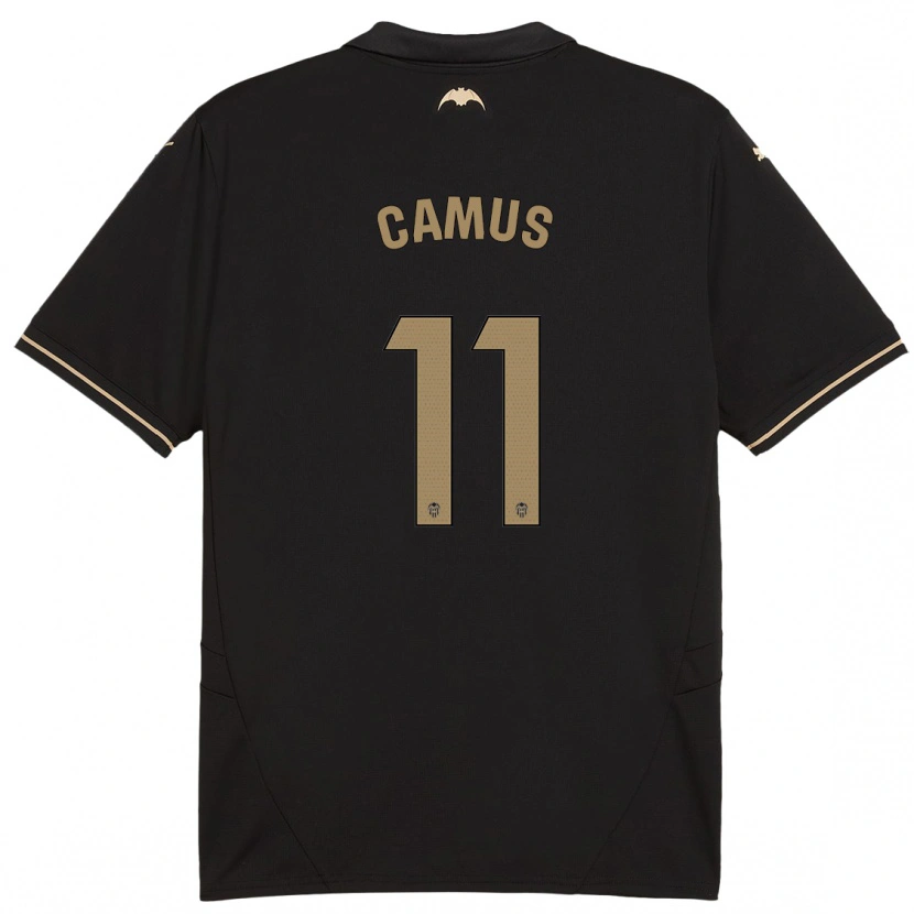 Danxen Hombre Camiseta Marco Camus #11 Negro 2ª Equipación 2024/25 La Camisa