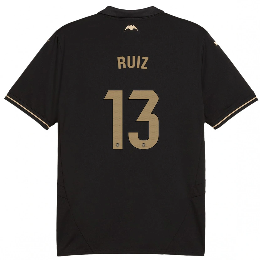 Danxen Hombre Camiseta Nil Ruiz #13 Negro 2ª Equipación 2024/25 La Camisa