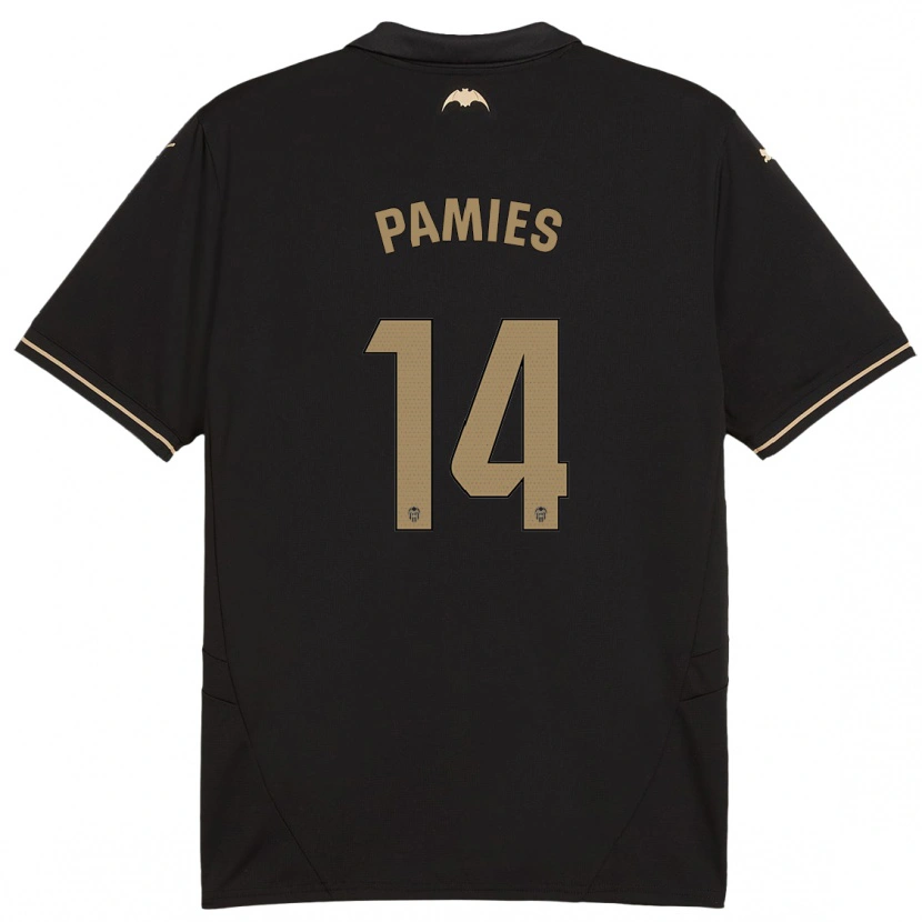 Danxen Hombre Camiseta Javi Pamies #14 Negro 2ª Equipación 2024/25 La Camisa